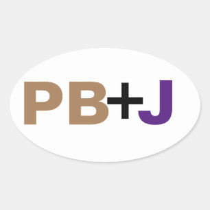 色がPB+J 楕円形シール