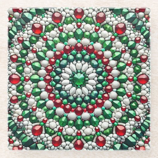 色つきガラスイタリアンコースター ガラスコースター (正面)