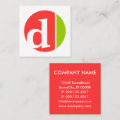 色つぶしサークル スクエア名刺 (正面/裏面)