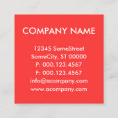 色つぶしサークル スクエア名刺 (裏面)