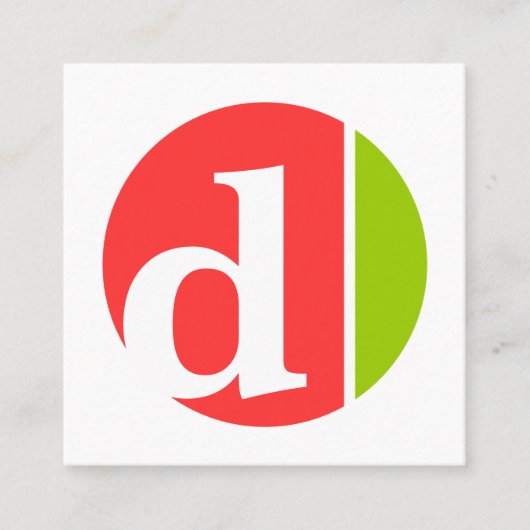 色つぶしサークル スクエア名刺 (正面)