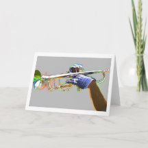 色で強調されたトランペットサイケデリック