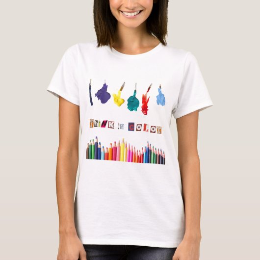色で考えて下さい Tシャツ (正面)