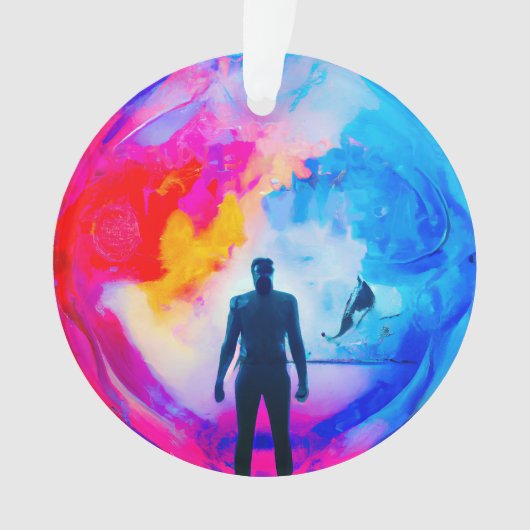 色で表示 オーナメント (正面)