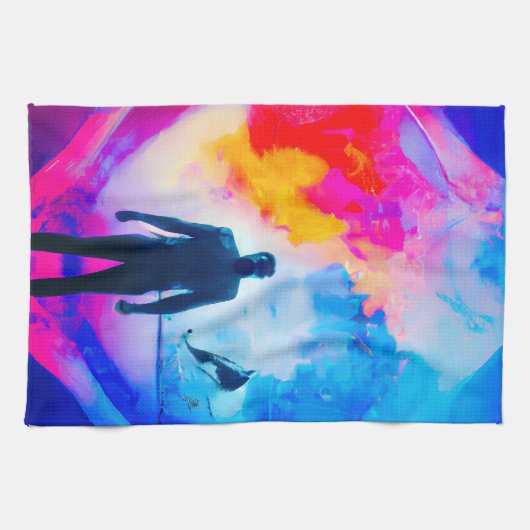 色で表示 キッチンタオル (横)