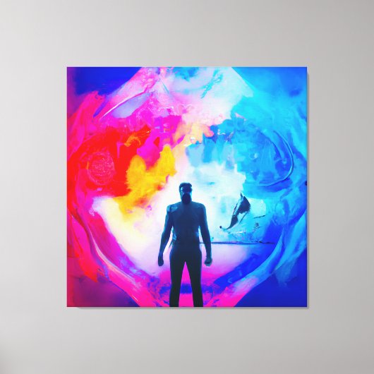 色で表示 キャンバスプリント (正面)