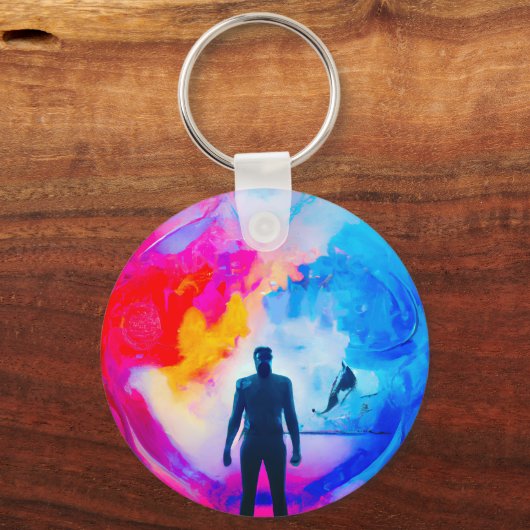 色で表示 キーホルダー (正面)