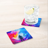 色で表示 スクエアペーパーコースター (インサイチュ)