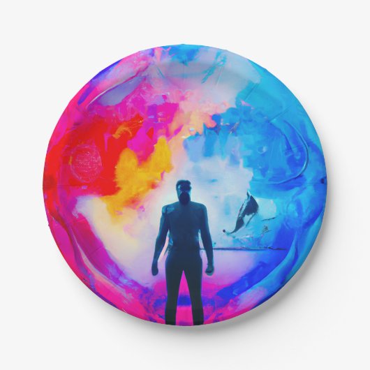 色で表示 ペーパープレート (正面)