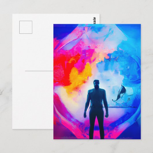 色で表示 ポストカード (正面/裏面)