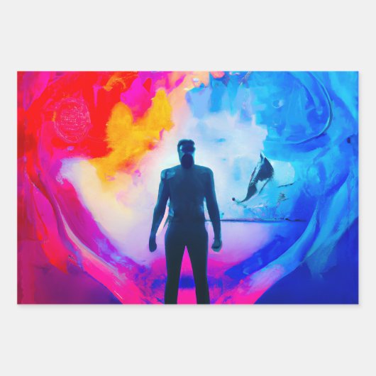 色で表示 ラッピングペーパーシート (正面)