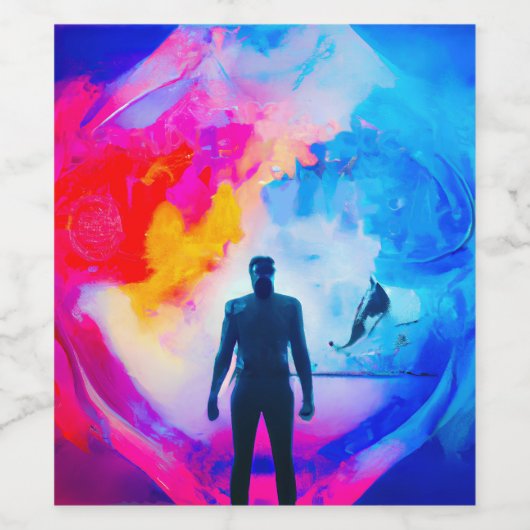 色で表示 ワインラベル (シングルラベル)