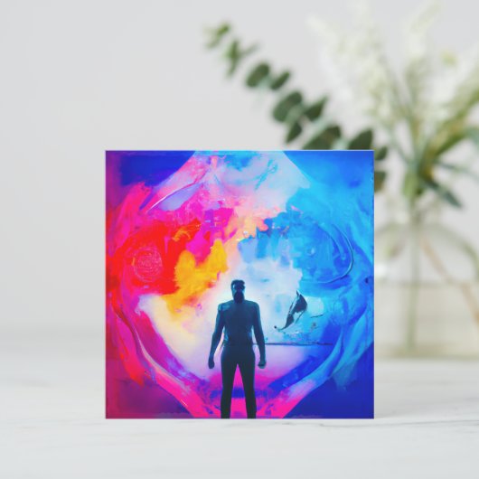 色で表示 招待状 (スタンド正面)