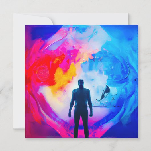 色で表示 招待状 (正面)