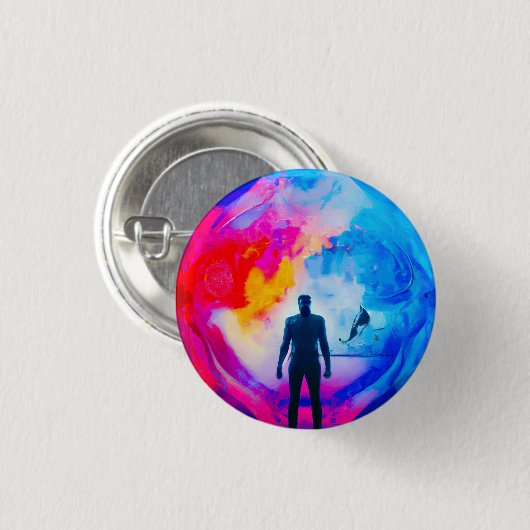 色で表示 缶バッジ (正面&裏面)