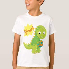 色とった卵を持つかわいい恐竜 Tシャツ