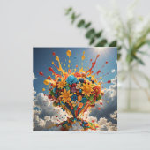 色とりどりのお菓子と花 カード (スタンド正面)