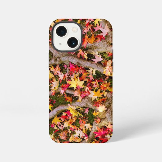 色とりどりのカエデの葉 iPhoneケース (裏面)