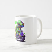 色とりどりのカメのスクーター コーヒーマグカップ (正面右)