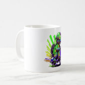 色とりどりのカメのスクーター コーヒーマグカップ (正面左)