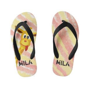 色とりどりのキリン キッズビーチサンダル