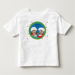 色とりどりのクリスマスエルフがお菓子を焼く トドラーTシャツ