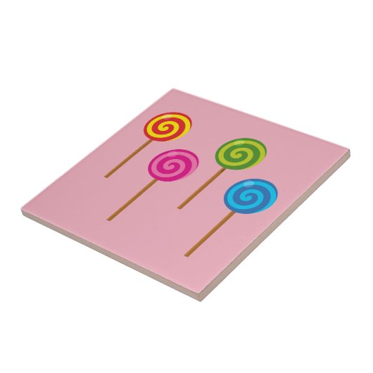 色とりどりのスパイラルキャンディ タイル (側面)
