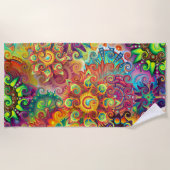 色とりどりのタオル ビーチタオル (正面)