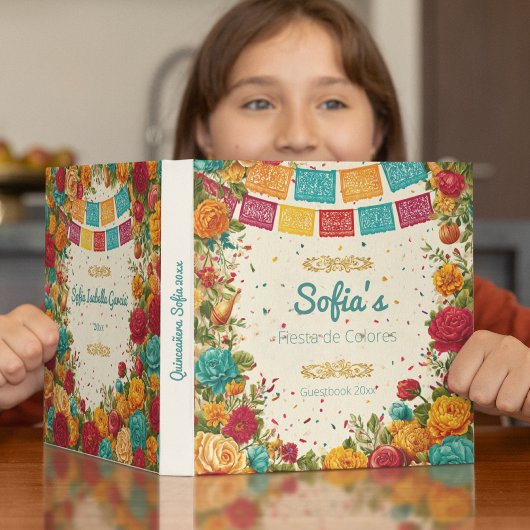 色とりどりのフィエスタのキンセアニェラ、カスタム ゲストブック