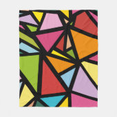 色とりどりの三角形のパターン3 フリースブランケット (正面)