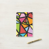 色とりどりの三角形のパターン3 ポストイット (デスク上)