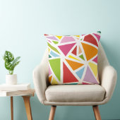 色とりどりの三角形のパターン4 クッション (椅子)