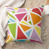 色とりどりの三角形のパターン4 クッション (ブランケット)