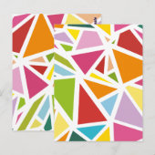 色とりどりの三角形のパターン4 ポストカード (正面/裏面)