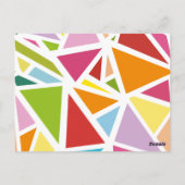 色とりどりの三角形のパターン4 ポストカード (裏面)