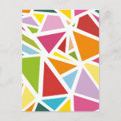 色とりどりの三角形のパターン4 ポストカード (正面)
