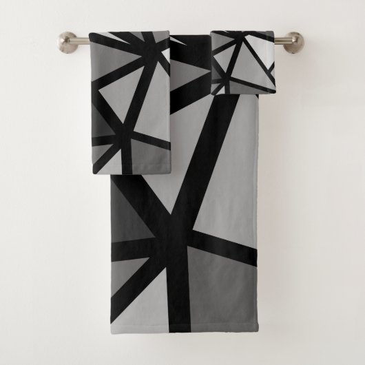 色とりどりの三角形のパターン6 バスタオルセット (インサイチュ)