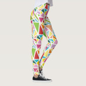 色とりどりの三角形の模様 レギンス (右)