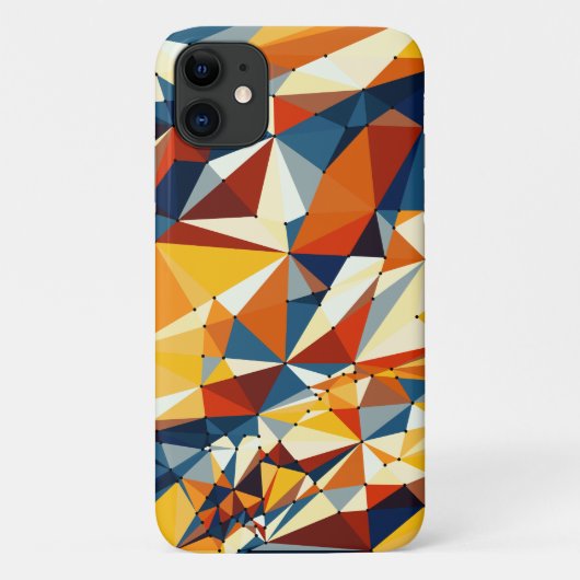 色とりどりの三角形の網目 Case-Mate iPhoneケース (裏面)