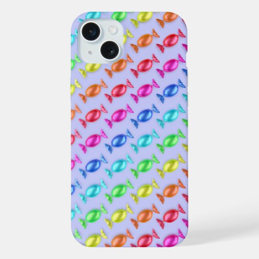 色とりどりの包まれたキャンディ iPhoneケース (裏面)