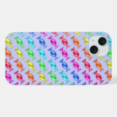 色とりどりの包まれたキャンディ iPhoneケース (裏面横)