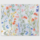 色とりどりの春の野の花の草原 ラッピングペーパー (フラット)