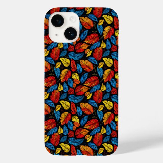 色とりどりの秋の葉の鮮やかな模様 Case-Mate iPhoneケース (裏面)