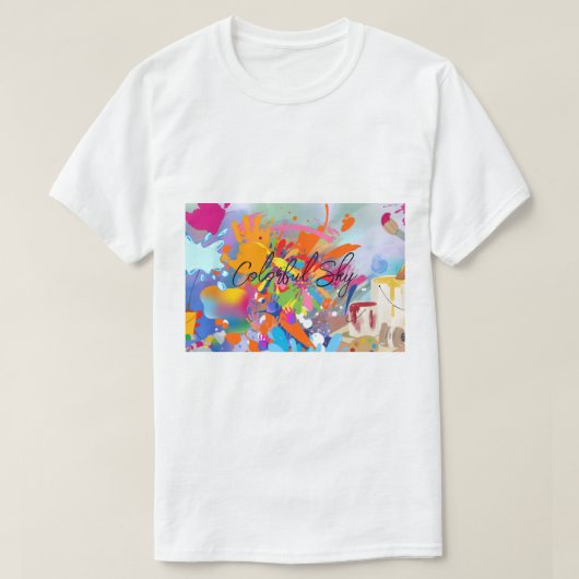 色とりどりの空 Tシャツ (デザイン正面)