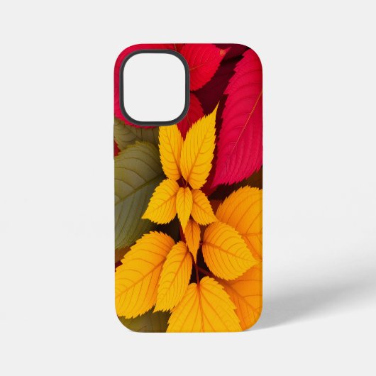 色とりどりの紅葉 植物デザイン iPhoneケース (裏面)