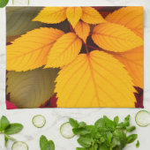 色とりどりの紅葉 植物画デザイン キッチンタオル (折り畳み)
