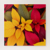 色とりどりの紅葉 植物画デザイン ジグソーパズル (横)