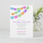 色とりどりの紙で作ったピカドの結婚式招待状 招待状 (スタンド正面)