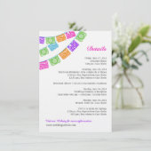 色とりどりの紙で作られた飾り 結婚式の詳細 同封 マルチカラー エンクロージャーカード (スタンド正面)