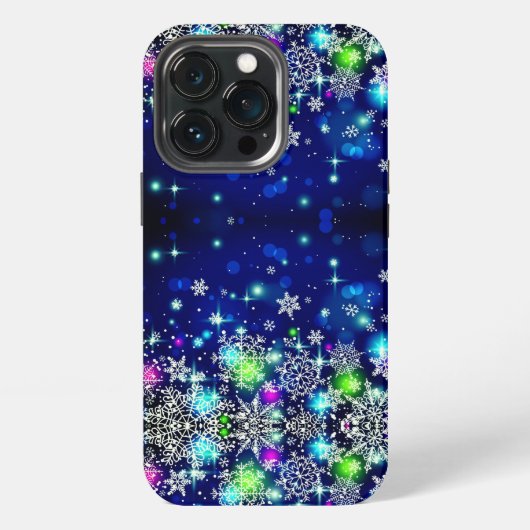 色とりどりの素敵な雪の結晶 iPhoneケース (裏面)